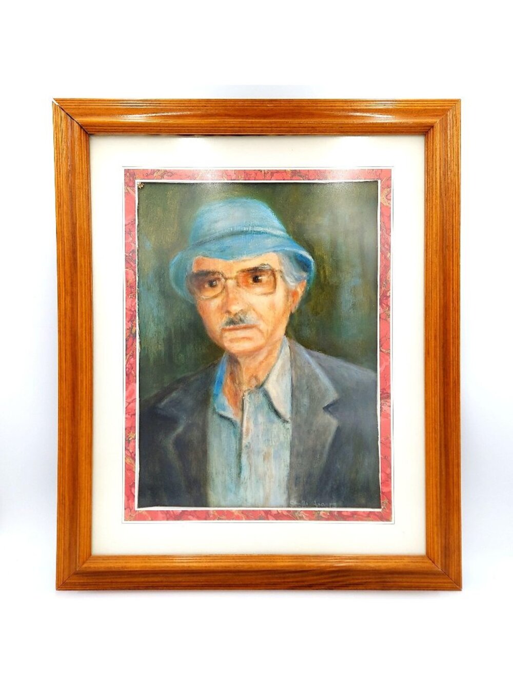 Portrait Of a Gentleman Pharmacist OOAK Painting Signed Older Man Grandmacore Ga